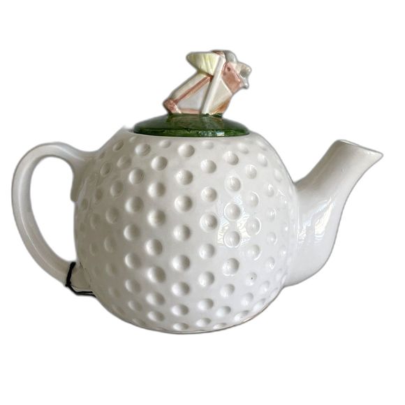 NWT Adorable Collectible Golf Ball Teapot from OCI Omnibus by Fitz & Floyd 5.5" - Picture 1 of 14
